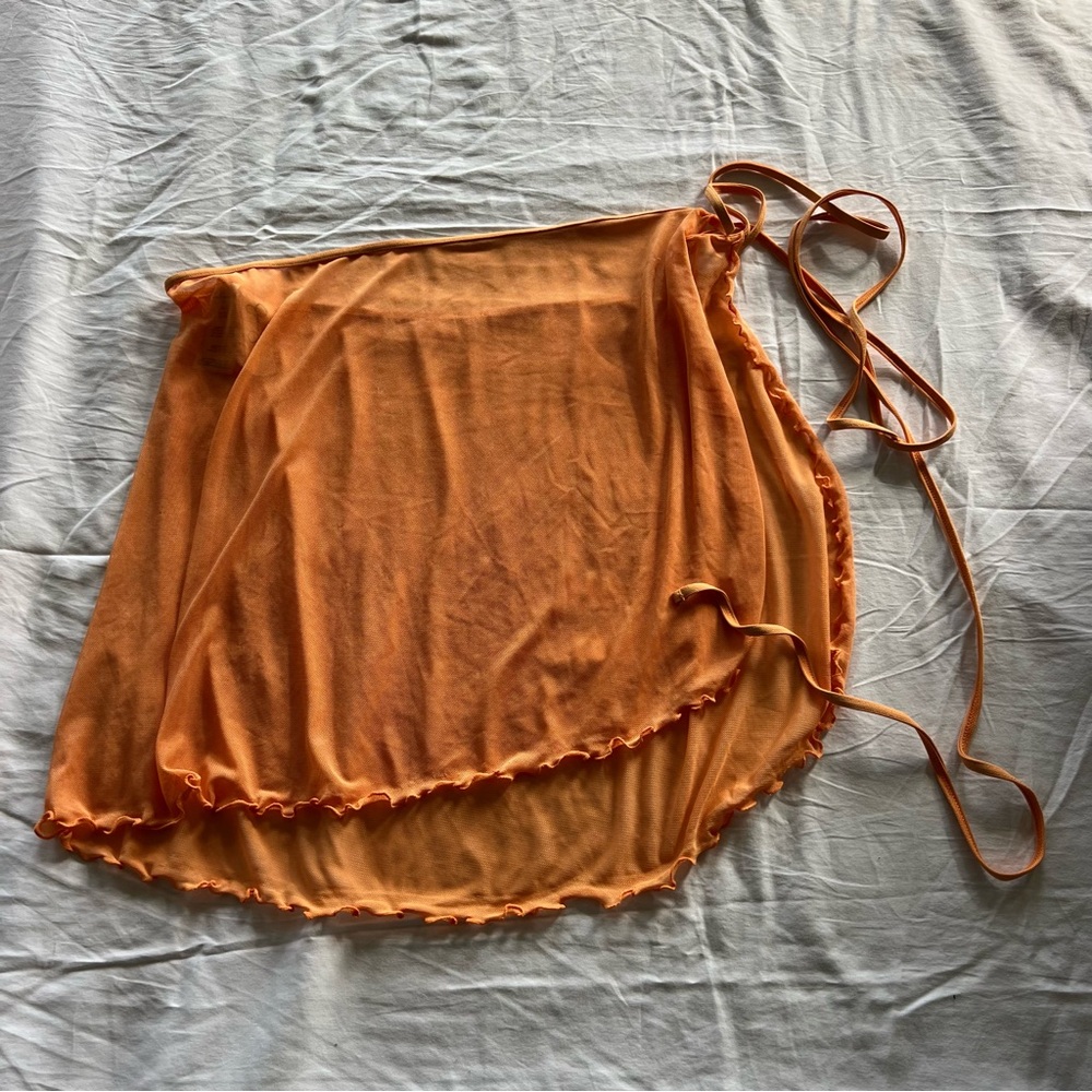 Jessica Simpson Vibrant Orange Sheer Coverup